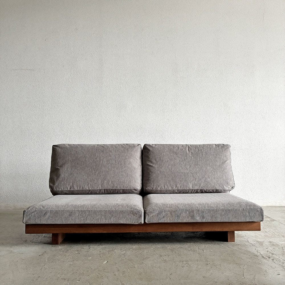 マスターウォール MASTERWAL デニッシュ DANISH SOFA 2シーターソファ 2人掛け W160cm ウォールナット無垢材 ファブリック 新品替えカバー付 合計定価￥509,300- 〓