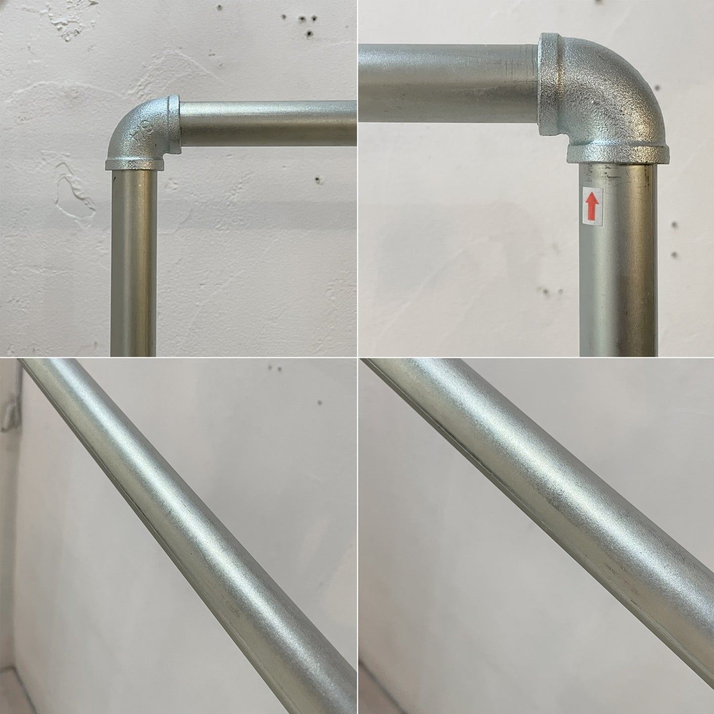 インダストリアルデザイン ガス管 gas pipe ハンガーラック キャスター付 工業系デザイン 什器  ★
