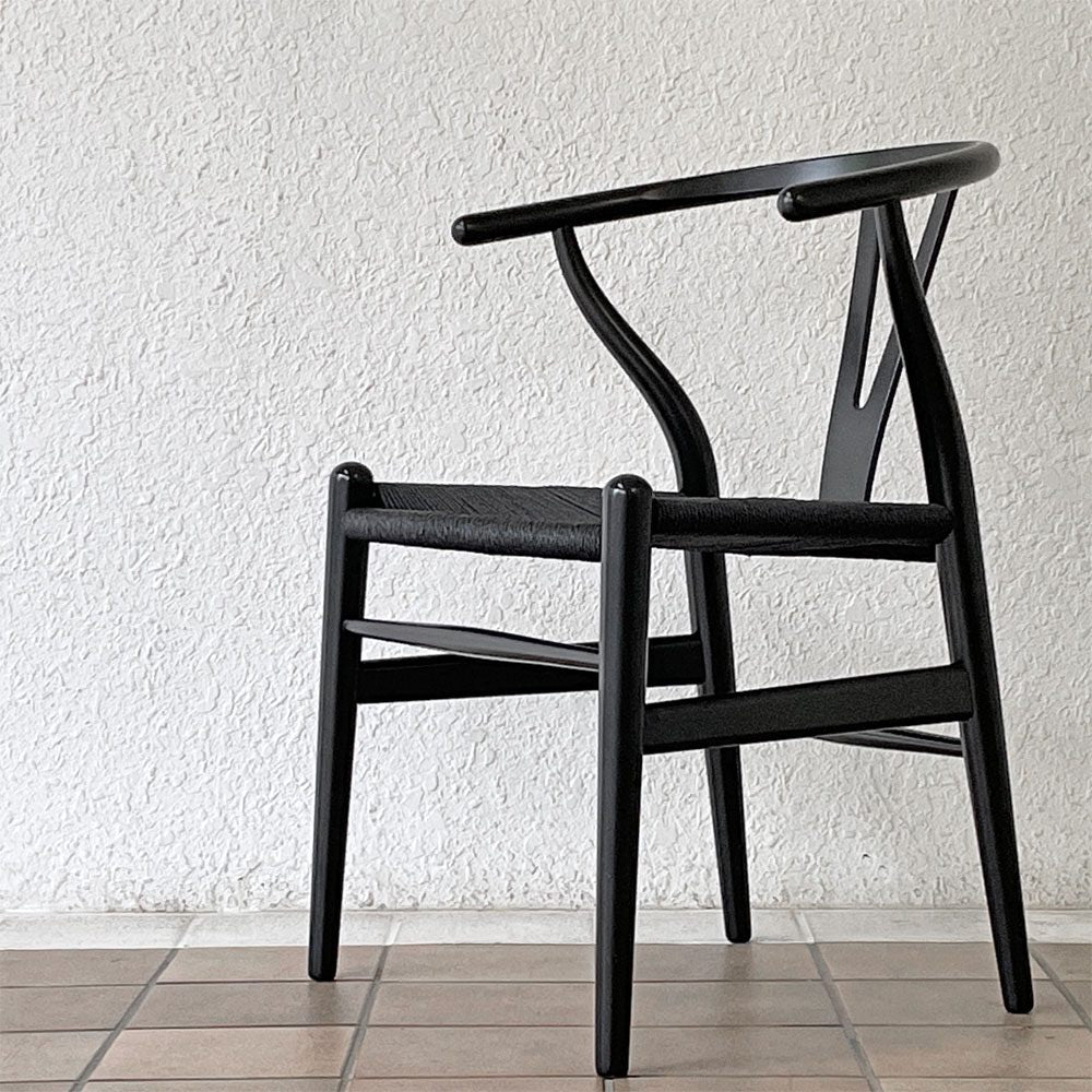 カールハンセン＆サン Carl Hansen & Son CH24 Yチェア ブラックラッカー × ブラックペーパーコード ハンス・J・ウェグナー ビーチ材 A ◇