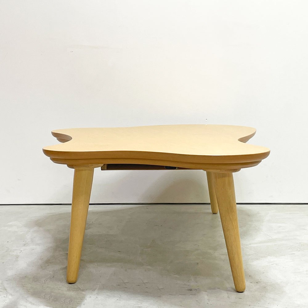 高松辰雄商店 たまり Tamari 変形 こたつテーブル ローテーブル メープル材 ナチュラル W110cm ●