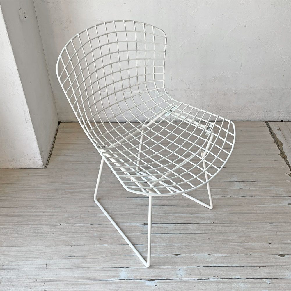 ノル Knoll 420 サイドチェア ワイヤーチェア ホワイト ハリー・ベルトイア Harry Bertoia ミッドセンチュリー 名作椅子 ★