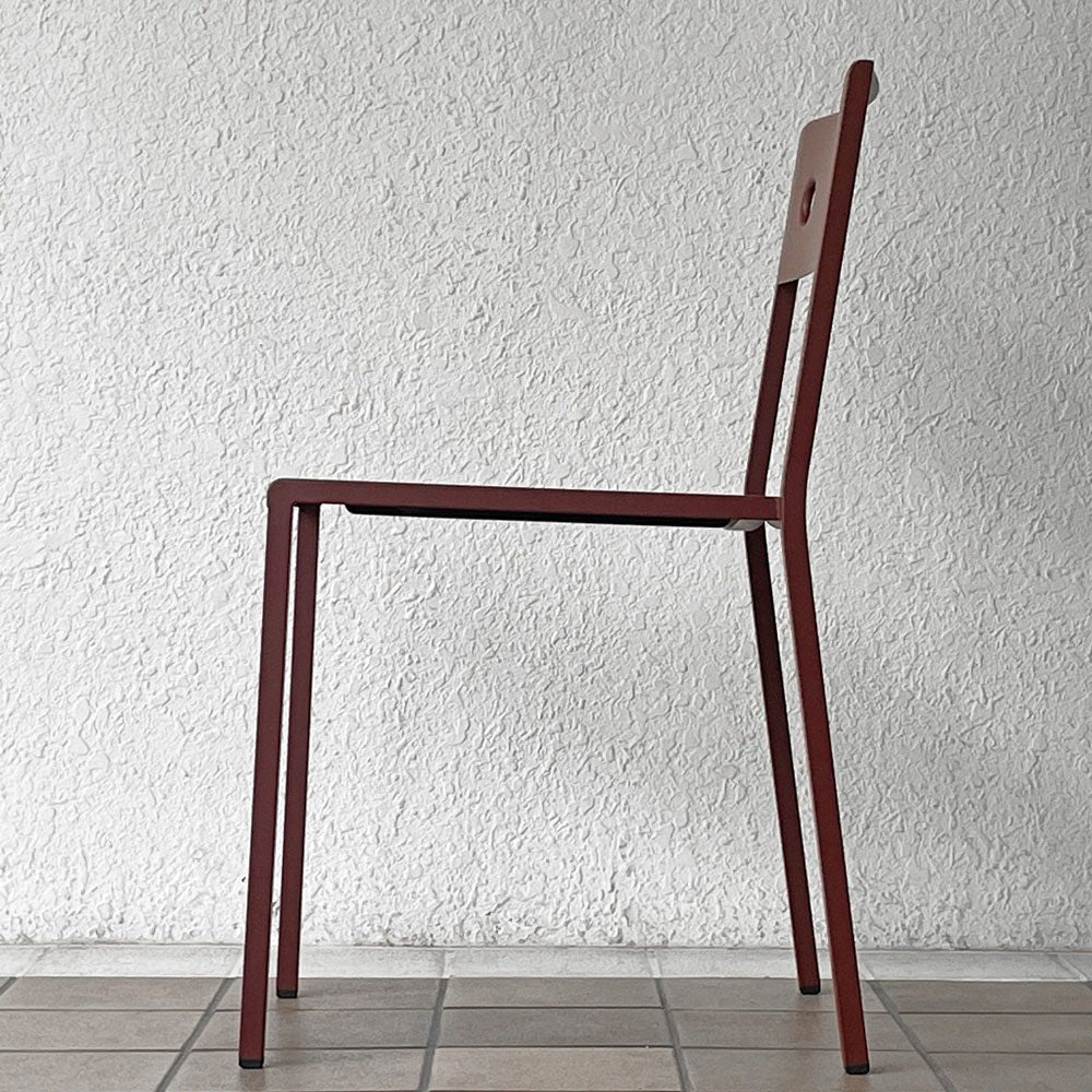 ヘイ HAY バルコニーチェア BALCONY CHAIR 屋外用 ダイニングチェア アームレス スタッキング スチール アイアンレッド 北欧 デンマーク 定価44,000円 D ◇