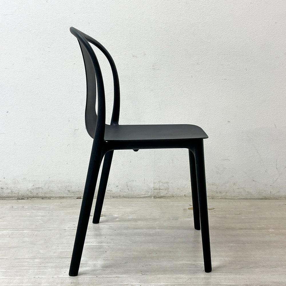 ヴィトラ Vitra ベルヴィルチェア Belleville Chair ダイニングチェア スタッキングチェア ディープブラック ロナン & エルワン・ブルレック A ●