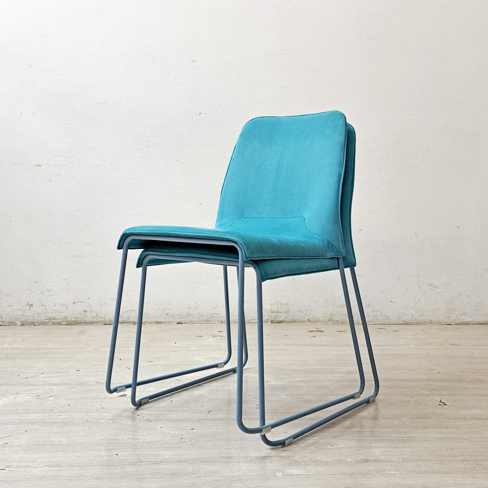 カッシーナ Cassina ixc. メンブレン MEMBRANE スタッキングチェア ダイニングチェア ブルー イタリア B ●