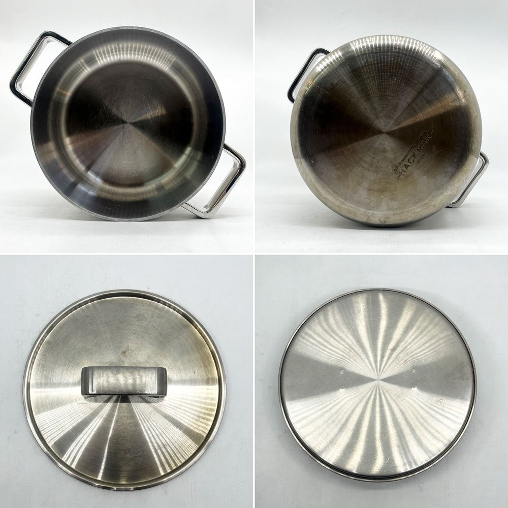 ハックマン Hackman ツールズ Tools キャセロール ステンレス 両手鍋 蓋付き 三層構造 BJORN DAHLSTROM フィンランド 22cm 5.0L ●