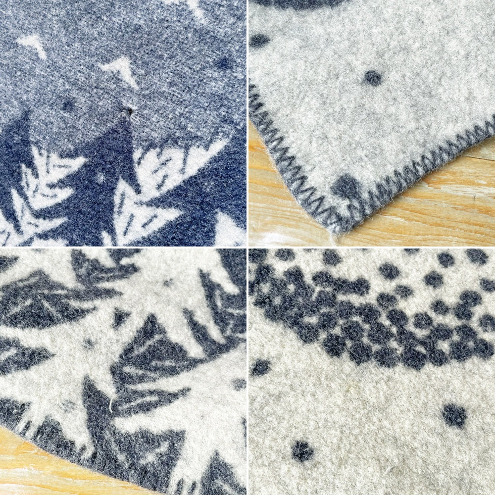 クリッパン KLIPPAN × ミナペルホネン mina perhonen レイクインザバレー LAKE IN THE VALLEY 皆川明 ウールブランケット シングル 130×180cm 廃番 定価 37,400円 ★