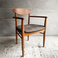 アクメファニチャー ACME Furniture トラッセル アームチェア TRESTLES ARM CHAIR ダイニングチェア ウォールナット ファブリックシート USビンテージスタイル 現状品 ♪