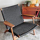 カールハンセン＆サン Carl Hansen & Son CH25 イージーチェア ラウンジチェア ウォールナット材 ブラックペーパーコード ハンス・J・ウェグナー デンマーク 北欧家具 ■