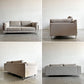 ボーコンセプト BoConcept I.D.V.2 2.5人掛けソファ＆オットマン W210cm ファブリック ホワイト系 スチール脚 デンマーク 〓