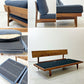 マスターウォール MASTERWAL コモンルーツ COMMON ROOTS ブリッジソファ BRIDGE SOFA 2シーター 160 ファブリックシート ブルーベリー ウォールナット無垢集成材 ●