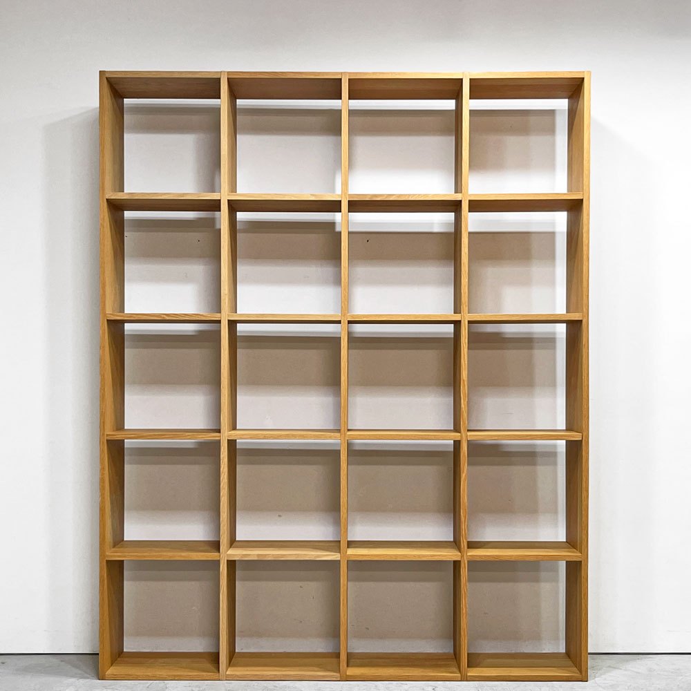 無印良品 MUJI スタッキングシェルフ 4列5段 オーク材 オープンシェルフ 本棚 飾り棚 定価￥67,800- ●