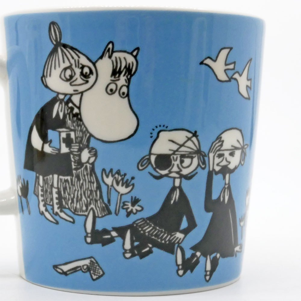アラビア ARABIA ムーミンマグ MOOMIN ピース ライトブルー 1996-2002年 廃番 フィンランド 北欧食器 希少 ●