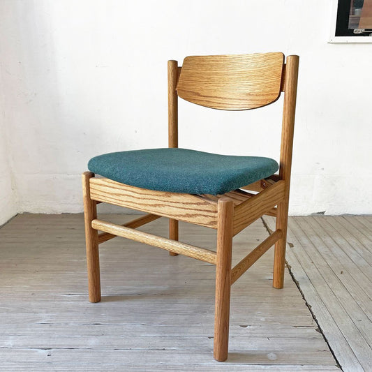 モモナチュラル MOMO Natural READY-MADE アントバックチェア ANT BACK CHAIR OAW MEDIUM teal green オーク材 ダイニングチェア 定価￥25,000- B ★