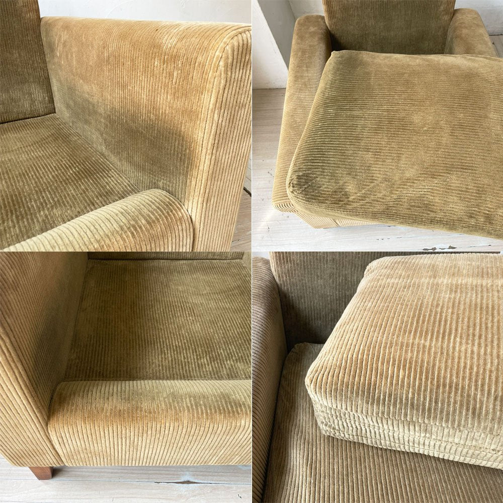 トラックファニチャー TRUCK FURNITURE FKソファ トリム FK SOFA TRIM 1SEATER 1Pソファ  グリーンコーデュロイ 定価¥326,700- ★