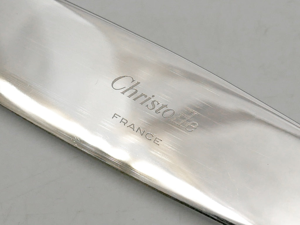 クリストフル Christofle パール PERLES テーブルナイフ シルバーコーティング 銀食器 カトラリー ●