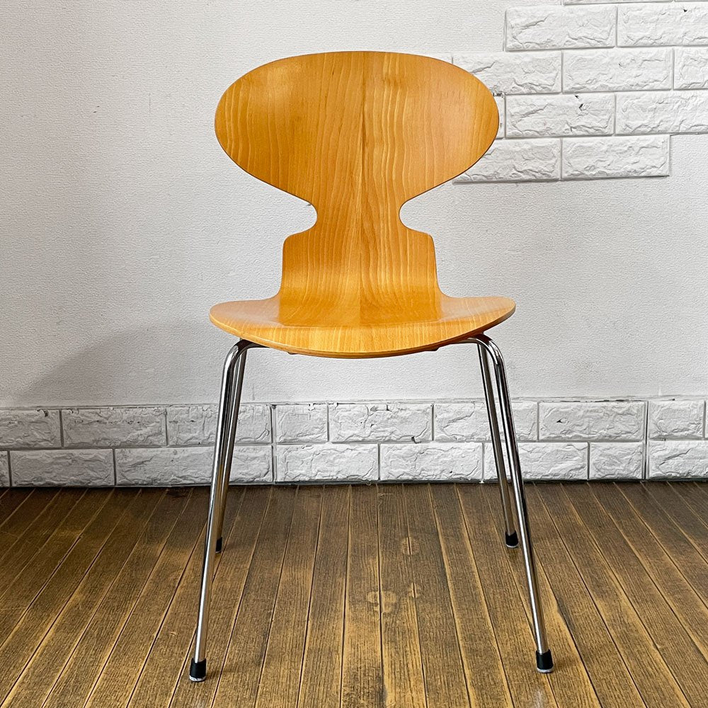 フリッツハンセン Fritz Hansen 3101 アリンコチェア アントチェア 4本脚 ナチュラルビーチ ラッカー仕上げ フェルトグライズ アルネ・ヤコブセン E ◎