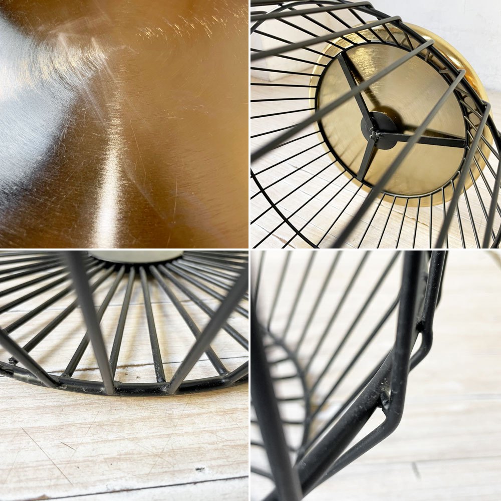 ホワイトレーベルリビング White Label Living ナウト サイドテーブル NOUT side table ワイヤー ゴールド×ブラック モダン オランダ ★