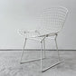 ノル Knoll 420 サイドチェア ワイヤーチェア ダイニングチェア ホワイト × レッド ファブリック フルカバー仕様 ハリー・ベルトイア ミッドセンチュリー ビンテージ ●