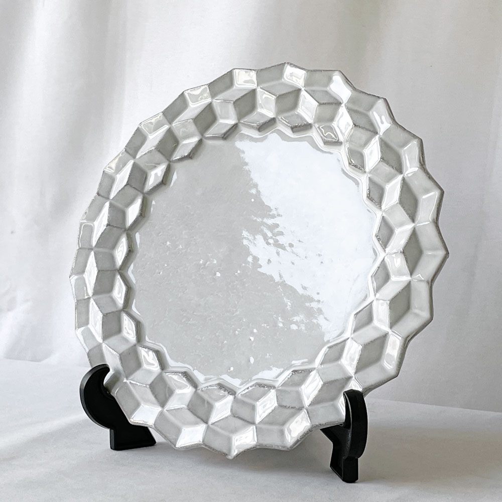 アスティエ・ド・ヴィラット Astier de Villatte キューブ Cube スーププレート フランス 23cm A ◇