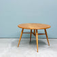 アーコール Ercol バタフライローテーブル サイドテーブル エルム材 サークル Φ61cm ゲートレッグ式 ドロップリーフ UKビンテージ ◎