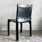 カッシーナ Cassina キャブチェア 412 CAB CHAIR アームレス 本革 ブラック マリオ・ベリーニ MoMA イタリアンモダン 定価￥385,000- ■