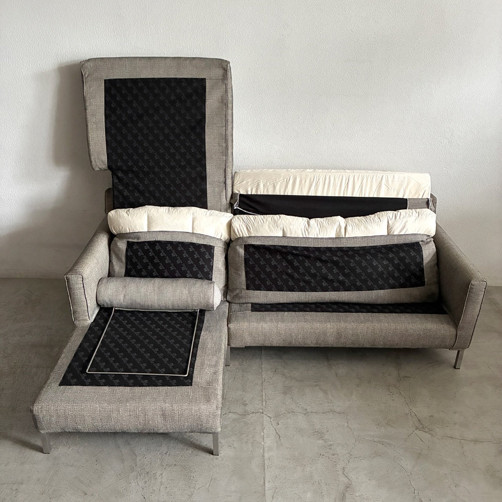 アイラーセン eilersen ストリームライン STREAMLINE カウチソファ シェーズロング + 2P ヘッドレスト付き W2100 グレー系生地 COTTON-30 参考価格合計約62万円の品 デンマーク アクタス ACTUS 取扱い 北欧家具 〓