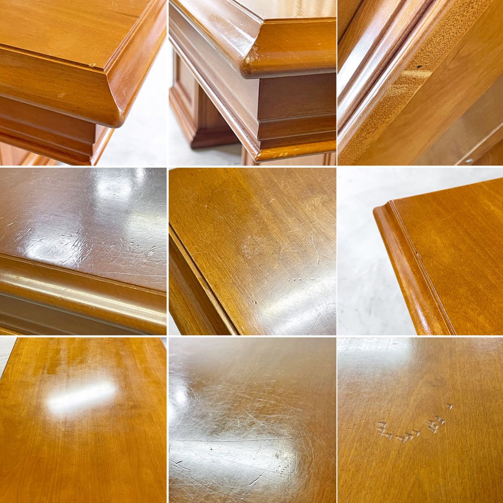 横浜ダニエル LDシリーズ A-322 A-320 ダイニングテーブル 組み立て式 2キャビネット W180cm 樺桜材 元町家具 クラシカルデザイン ●