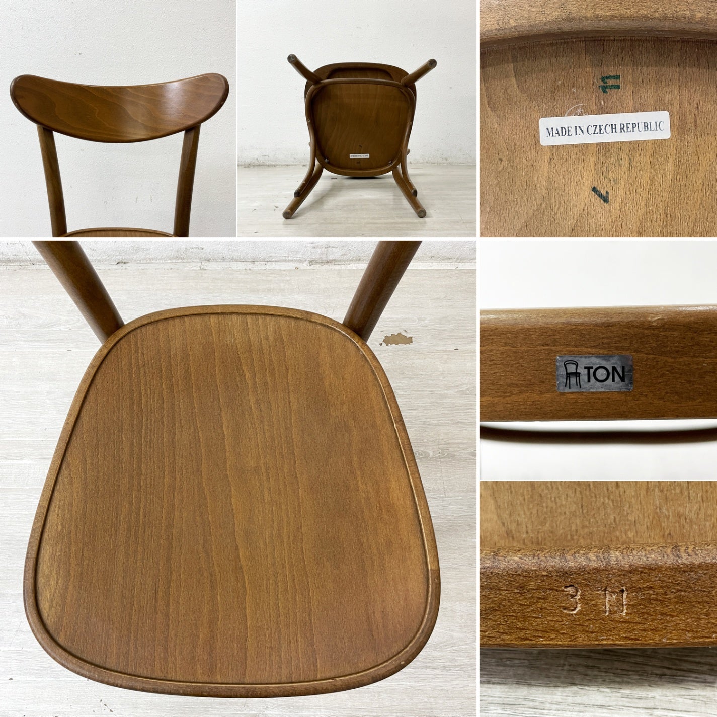 トン TON バナナ ベントウッドチェア Banana Bentwood chair 曲木椅子 トーネット THONET チェコ A ●