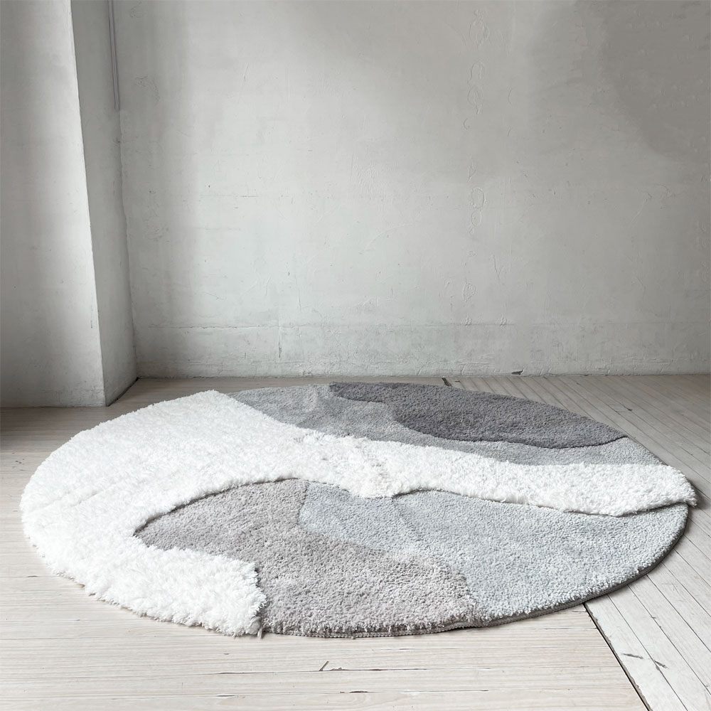 グラムスタイル GLAM STYLE ムクーラ Mucoura シャギーラグ カーペット 円形 Φ160cm定価￥19.900- 廃盤 ★