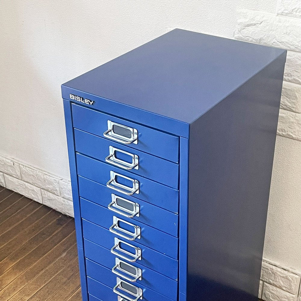 ビスレー BISLEY ベーシック BASIC 39/15 15段ドロワー キャビネット A4サイズ ブルー トレイ×2 付属 ◎