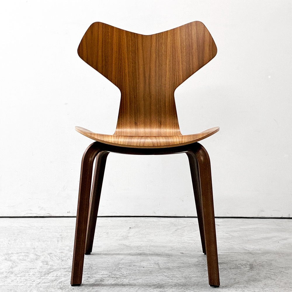 フリッツハンセン Fritz Hansen グランプリチェア GRAND PRIX CHAIR ウォールナット材 ウッドレッグ アルネ・ヤコブセン 北欧 デンマーク 美品 定価113,080円 ●