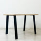 かなでもの KANADEMONO ザ・テーブル THE TABLE ダイニングテーブル デスク ラバーウッド無垢集成材 スチール W100cm ナチュラル インダストリアル ●