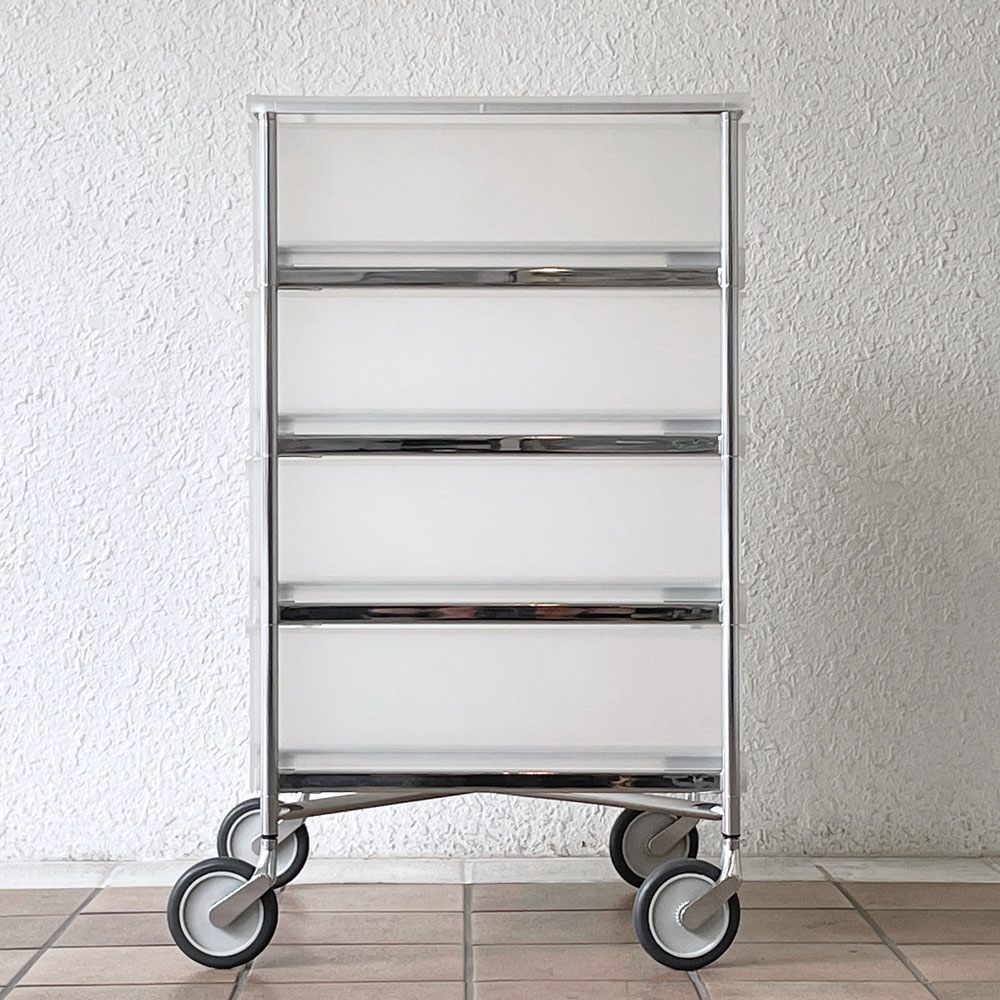 カルテル Kartell モビル4ワゴン MOBIL 4 WAGON 4ドロワー チェスト アイス キャスターワゴン ストレージ アントニオ・チッテリオ イタリア 定価205,900円 ◇