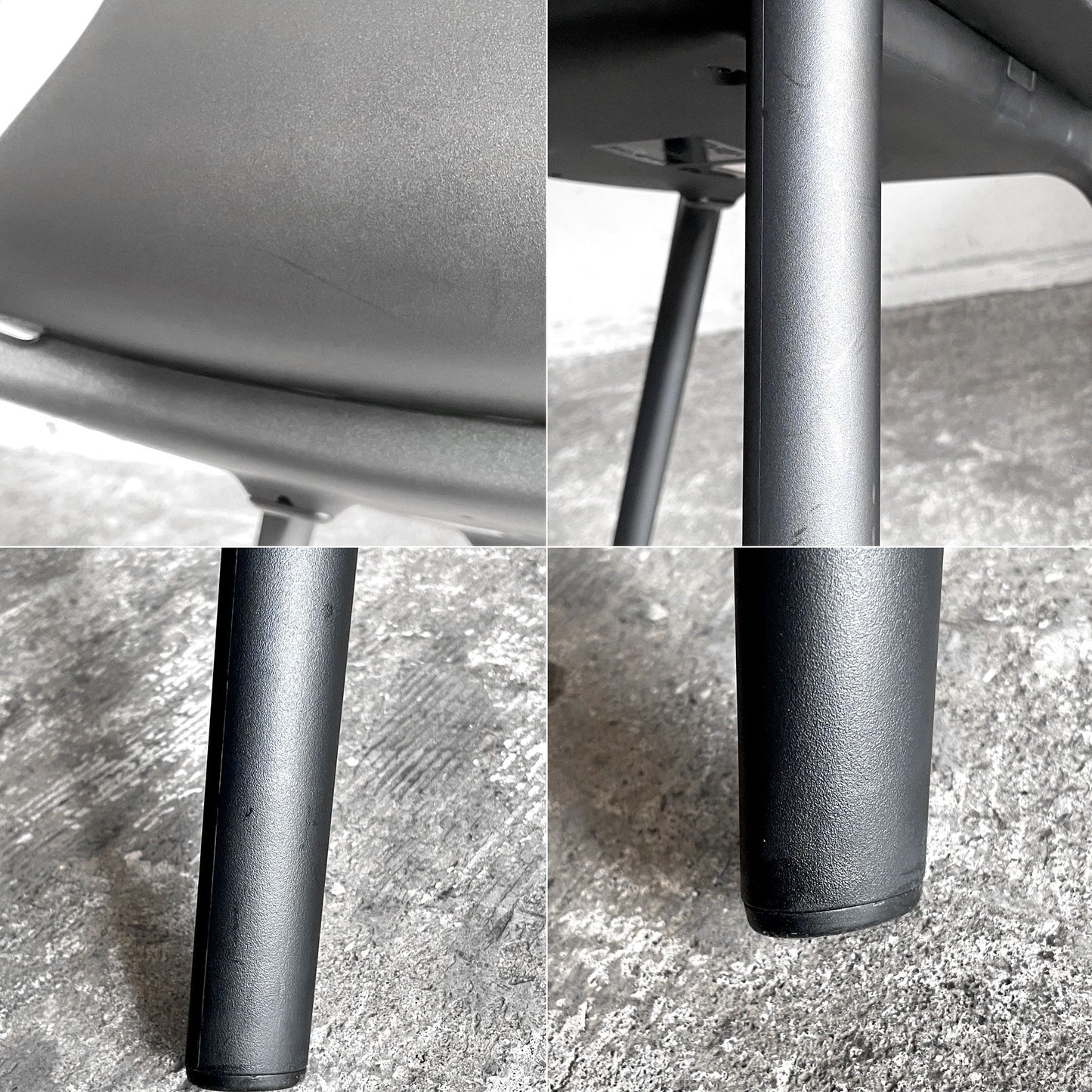 ヴィトラ Vitra ベルヴィルチェア Belleville Chair ダイニングチェア スタッキングチェア ディープブラック ロナン & エルワン・ブルレック A ■