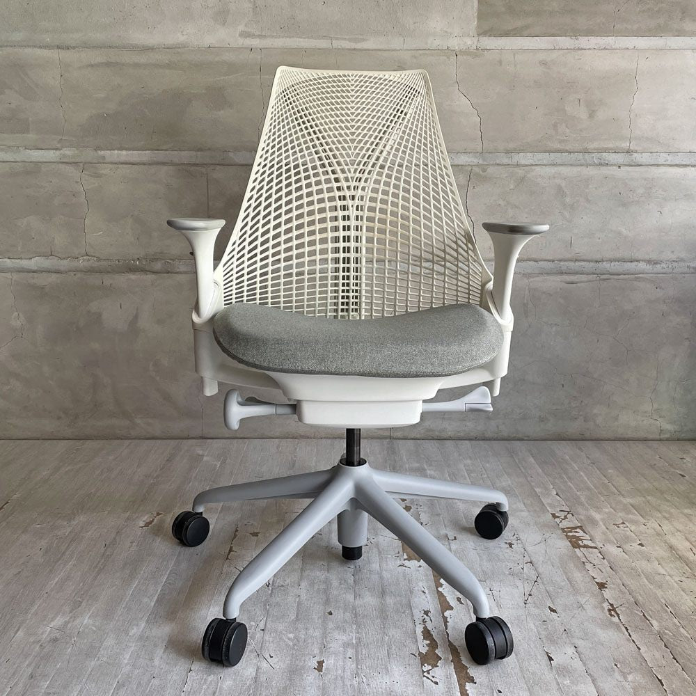 ハーマンミラー HermanMiller セイルチェア SAYL Chair デスクチェア オフィスチェア アジャスタブルアーム ホワイト イヴ・ベアール 2021年製 ♪
