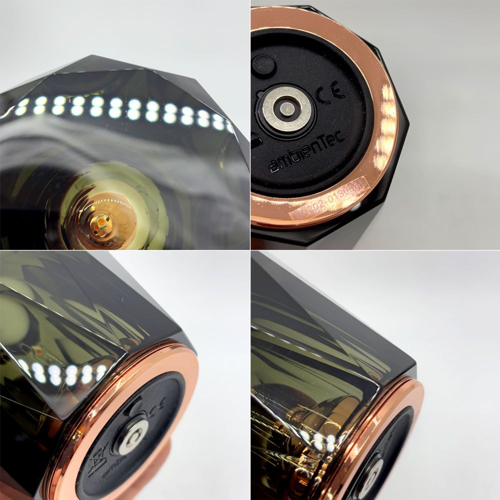 アンビエンテック Ambientec クリスタルアクルクス Xtal Acrux テーブルライト ダークグレー ガラスシェード 箱付き 美品 カッシーナ・イクスシー 取扱 定価￥36,300- ●