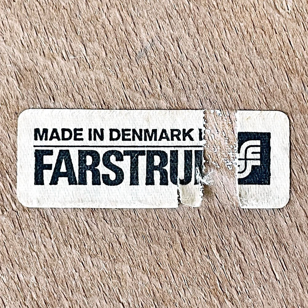 デンマーク ビンテージ Danish Vintage ファーストラップ FARSTRUP Model 211 ダイニングチェア チーク×ビーチ  ファブリック ダークネイビー 北欧家具 ◇