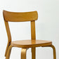 アルテック artek チェア69 ダイニングチェア カーリーバーチ材 スウェーデン製 40年代 ビンテージ 希少 アルヴァ・アアルト ●