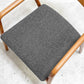 宮崎椅子製作所 ペペチェア PEPE side chair 背無垢タイプ ウォールナット ファブリック グレー系カラー フィンガージョイント 村澤一晃 参考定価￥77,440- A ●