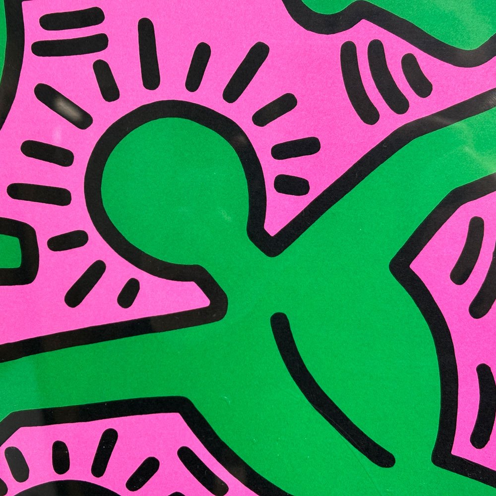 キース・ヘリング Keith Haring Untitled Tree of Life 1993 限定10枚 アートフレーム ポスター 113×92cm ポップアート ストリートアート 額装品 ●