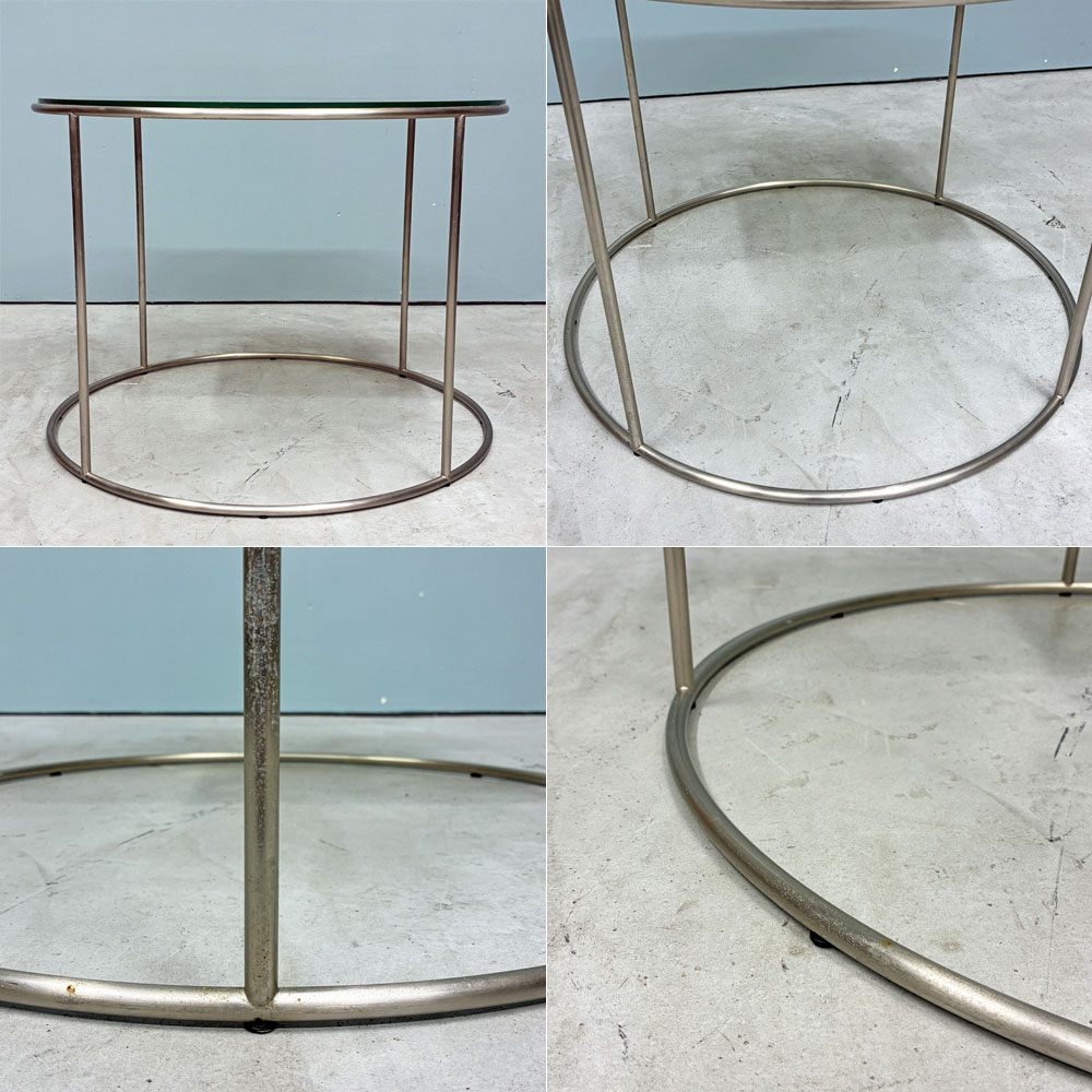 アルフレックス arflex トンド TONDO ラウンド コーヒーテーブル ガラス Φ65cm イタリア モダンデザイン ◎