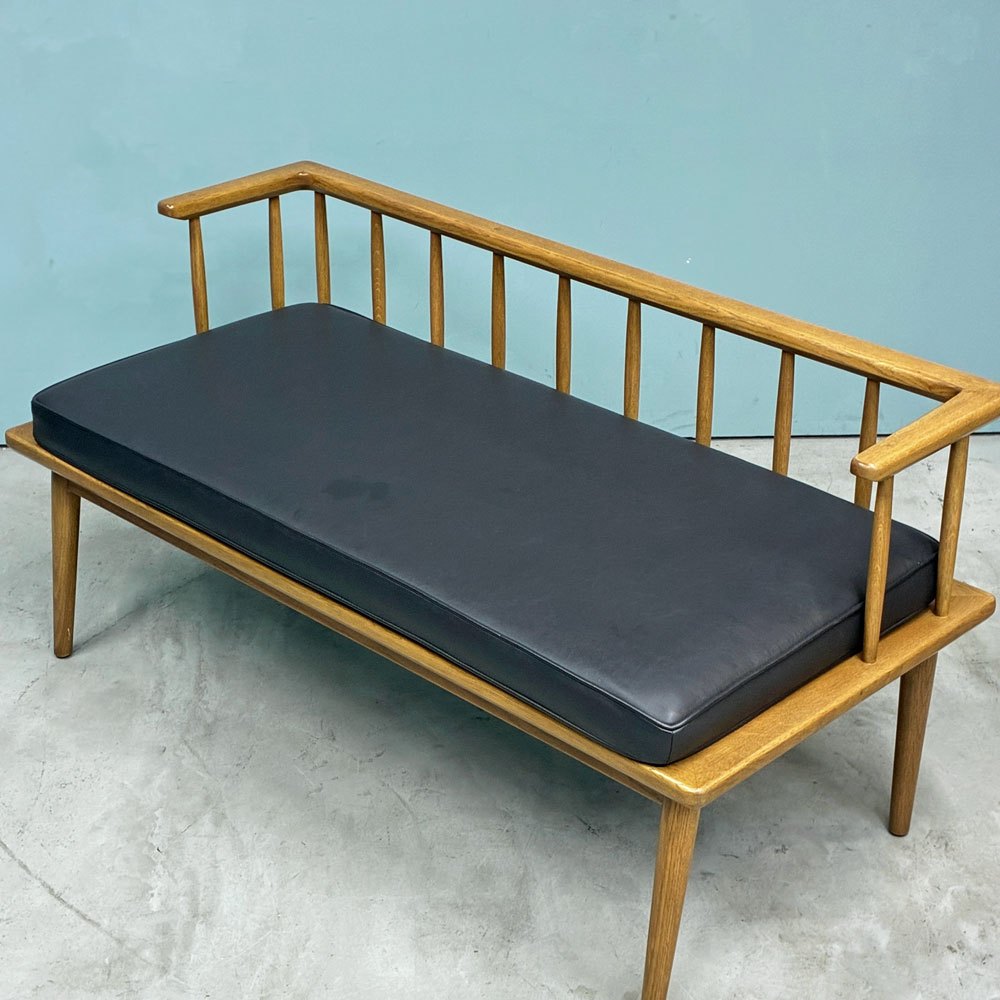 ジャーナルスタンダードファニチャー journal standard Furniture アルベスタ ALVESTA ベンチ 2Pソファ PVCレザー 廃番 ◎
