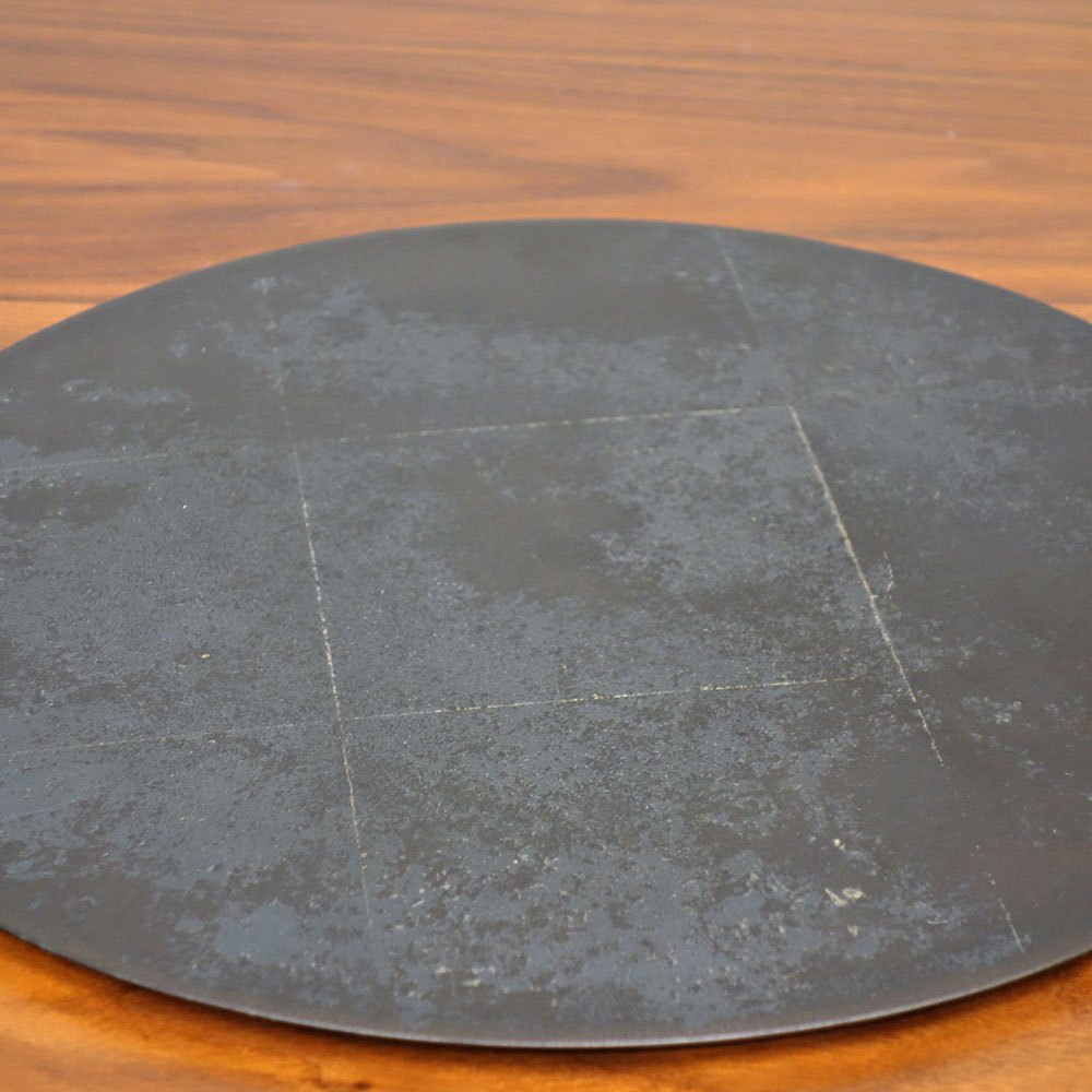 赤木明登 丸折敷 大 古銀仕上げ 黒漆 33cm 輪島塗 現代作家 A ◎