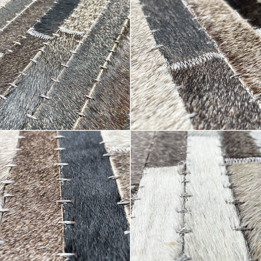 アバ ハンドファブ AVA HANDFAB カウハイド パッチワーク グラデーション カウラグ 160×230ｃｍ 未使用品 ★