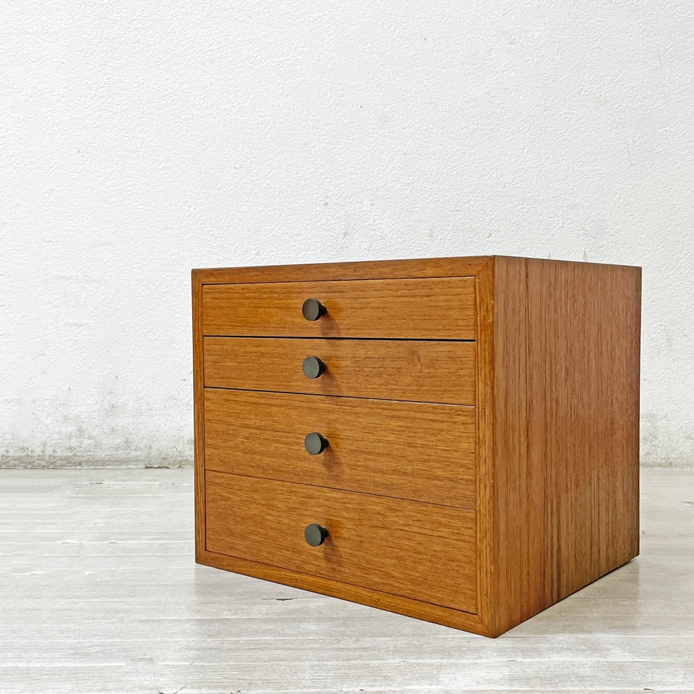 ジャパンビンテージ Japan vintage 小型収納 小引き出し 4杯 抽斗 レトロ 古家具 古道具 ●
