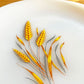 ファイヤーキング FIRE KING 9cm ウィート WHEAT プレート 7枚セット 乳白色 1950~1960年代 アメリカ ガラス食器 ♪