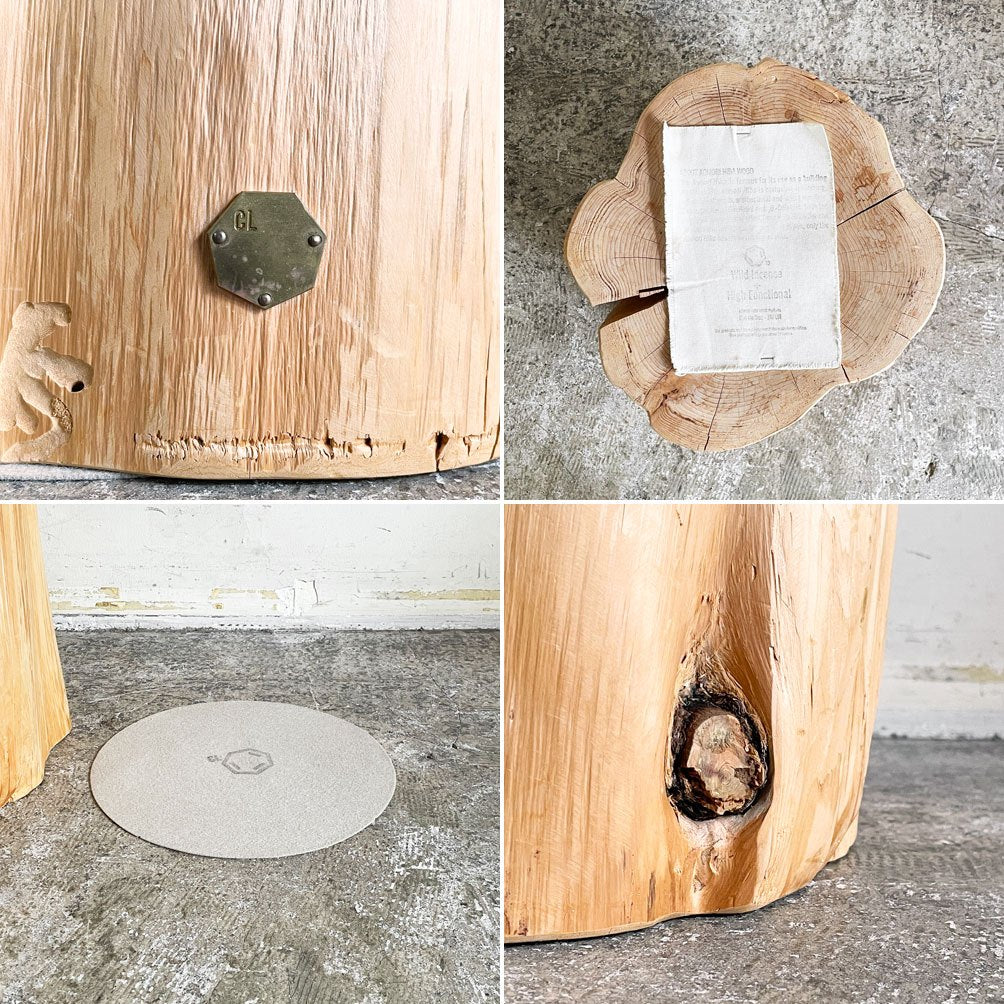 カルデサック Cul de Sac-JAPON 青森ヒバ WOOD SIDE TABLE サイドテーブル short 小丸太 ■