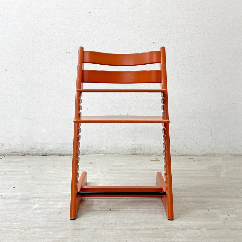 ストッケ STOKKE トリップトラップ TRIPP TRAPP ベビーチェア キッズチェア オレンジ S/N4～ ノルウェー 北欧家具 ●
