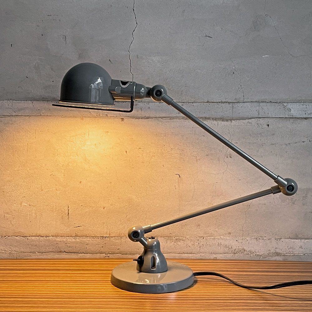 ジェルデ JIELDE 333 シグナル デスクランプ SIGNAL DESK LAMP 2本アーム式卓上ランプ 作業用ライト 工業デザイン グレー ♪