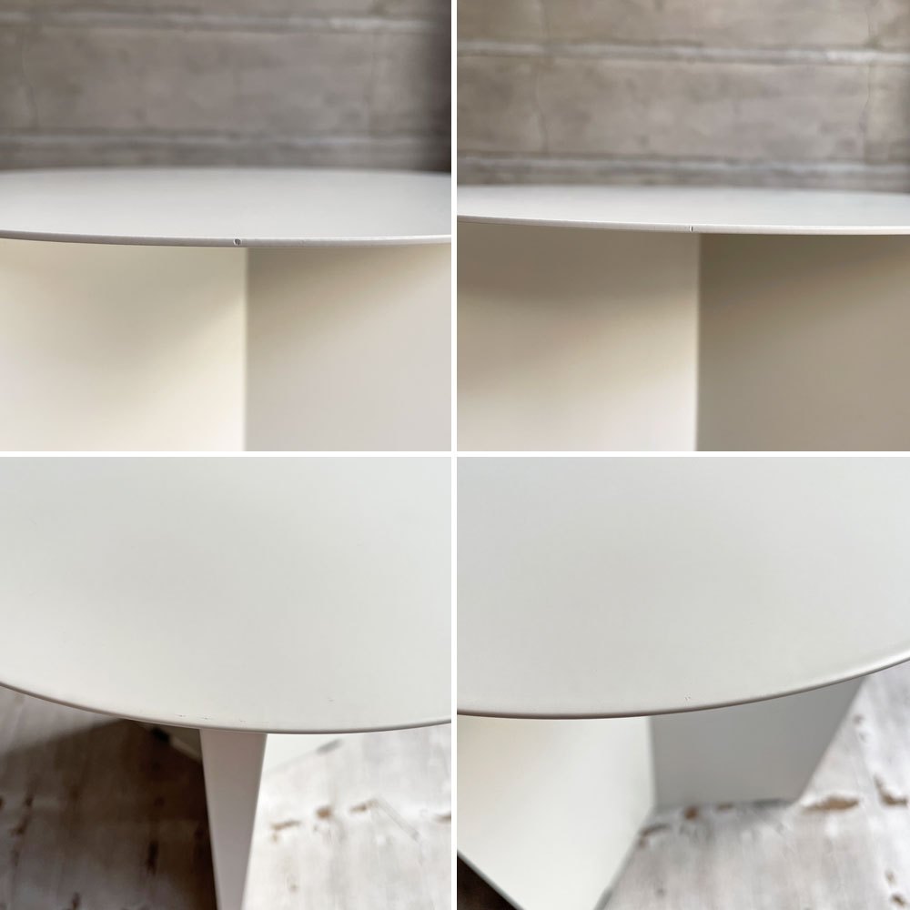 ヘイ HAY スリットテーブルハイ SLIT TABLE HIGH ホワイト スチール サイドテーブル コーヒーテーブル ラウンド Φ35cm モダン デンマーク 北欧家具 ♪